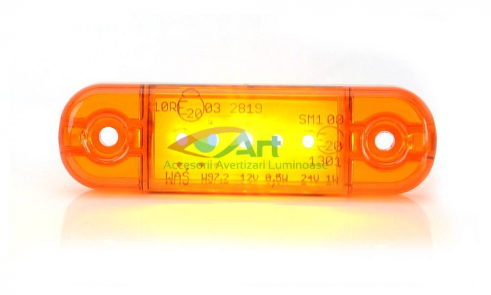 Lampa gabarit ovala Slim cu 5 LED - Galben W97.2 [2]