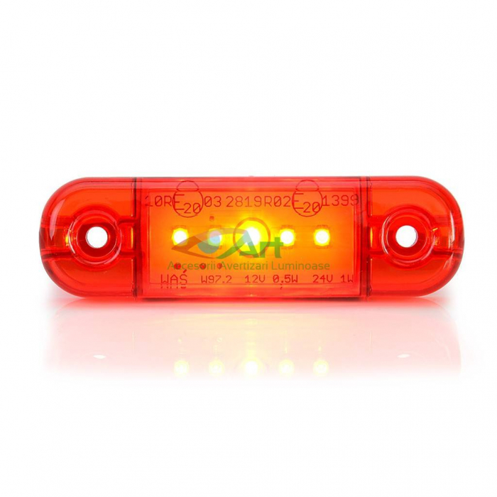 Lampa gabarit ovala Slim cu 5 LED -rosie W97.2-712 [6]