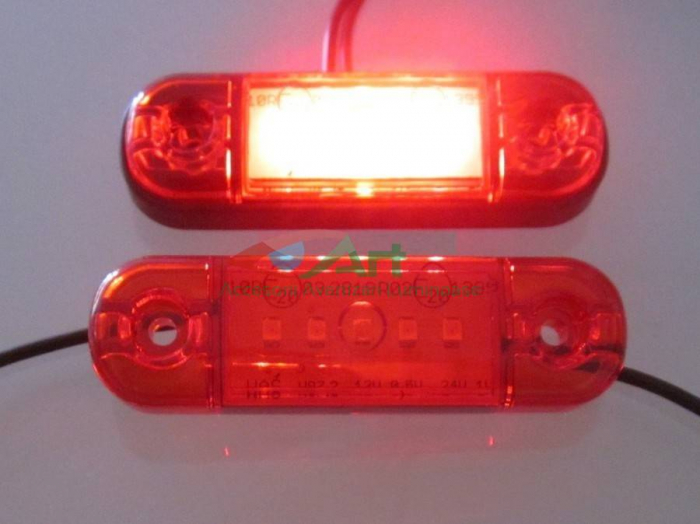 Lampa gabarit ovala Slim cu 5 LED -rosie W97.2-712 [5]