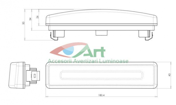 Lampa gabarit Scania cu neon -Alb W19ON WAS [12]