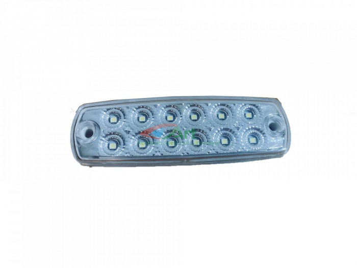 Lampa laterala cu suport 12 LED-uri 12V-24V ALB FR0177/B [2]