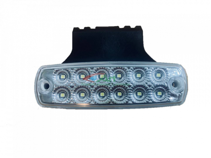 Lampa laterala cu suport 12 LED-uri 12V-24V ALB FR0177/B [7]