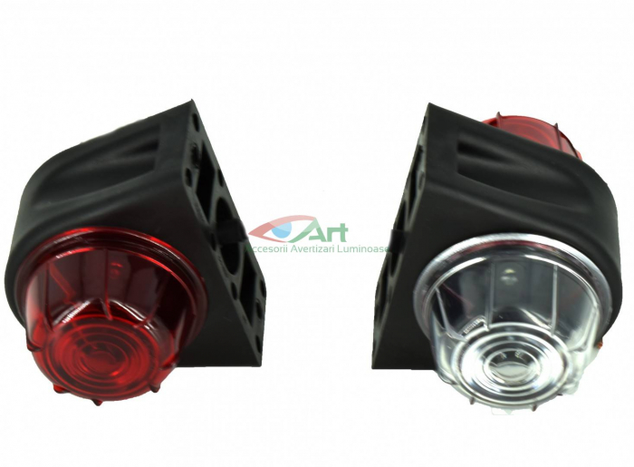 Lampa laterala gabarit cu LED Rosu-Alb 24V [2]