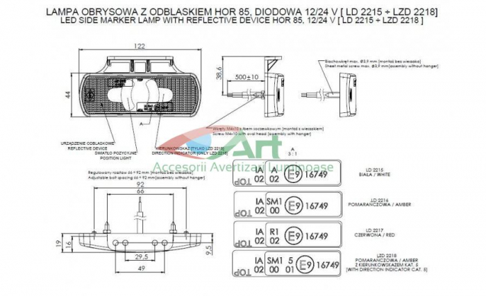 Lampa laterala LED cu suport LD2220 [9]