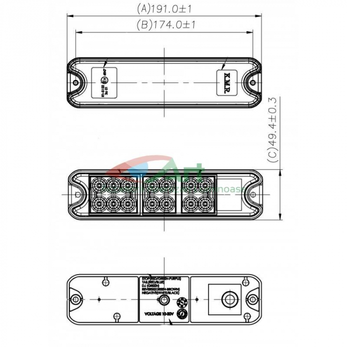 Lampa LED 12v/24v Vaelart1834 (19X5) [2]