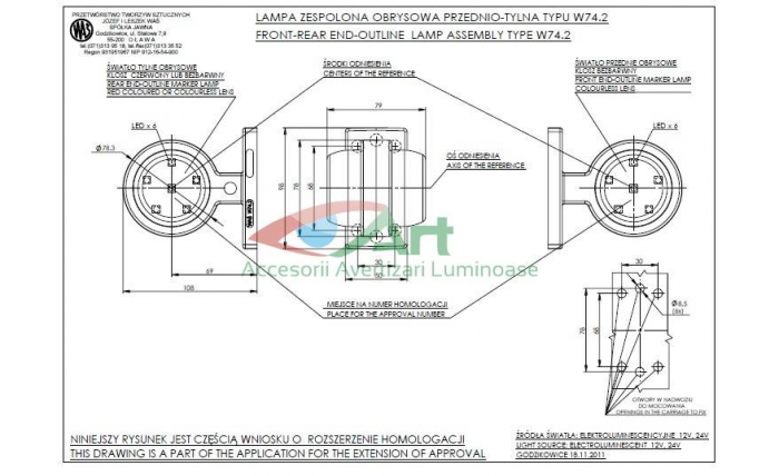 Lampa LED 2 functii Old School WAS [8]