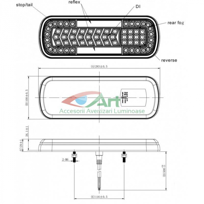 Lampa LED dinamica Vaelart1830 (semnalizare gen AUDI) (28x10) [2]