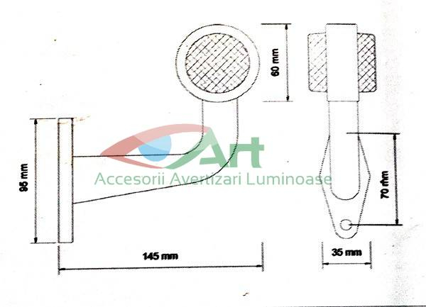 Lampa LED gabarit cu brat 90 grade YP-145 [6]