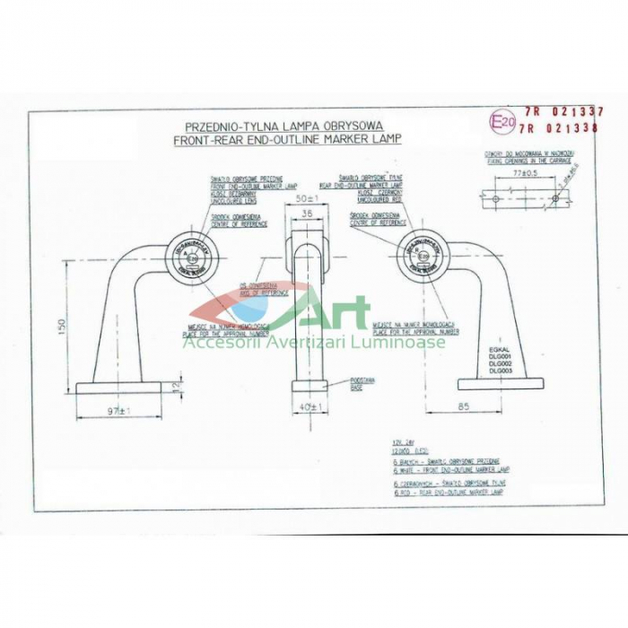 Lampa LED gabarit EgKal DLG003.31-Polonia 90 grade [4]
