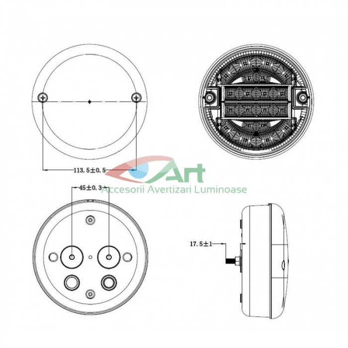 Lampa mers inapoi 23 led tip hamburgher [2]