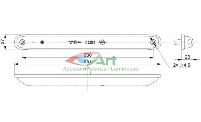 Lampa multifunctionala cu două funcții LED LZD2248 (25.7x2.7) [2]