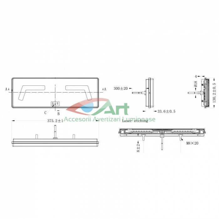 Lampa multifunctionala LED Vaelart Neon V1860 Dreapta (37.5x13) [9]