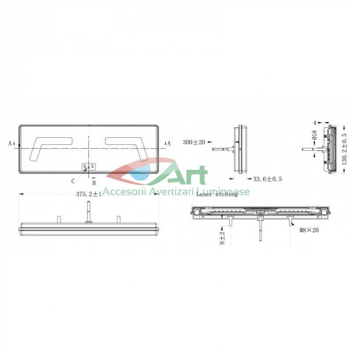 Lampa multifunctionala LED Vaelart Neon V1860 Dreapta (37.5x13) [12]