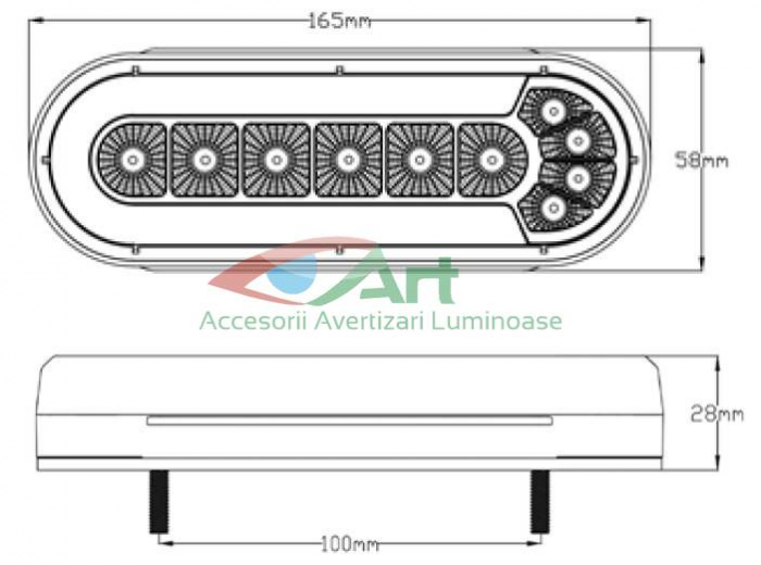 Lampa NEON V1873 semnal dinamic 4 functii (16.5x5.8) [6]