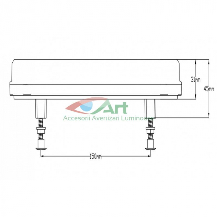 Lampa NEON V1886 semnal dinamic 7 functii dreapta (23.5x11) [2]