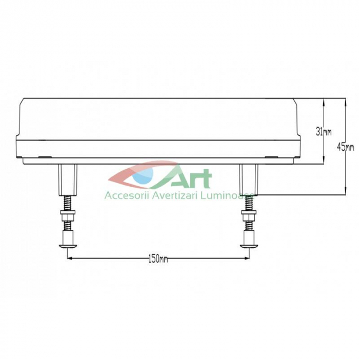 Lampa NEON V1886 semnal dinamic 7 functii dreapta (23.5x11) [11]