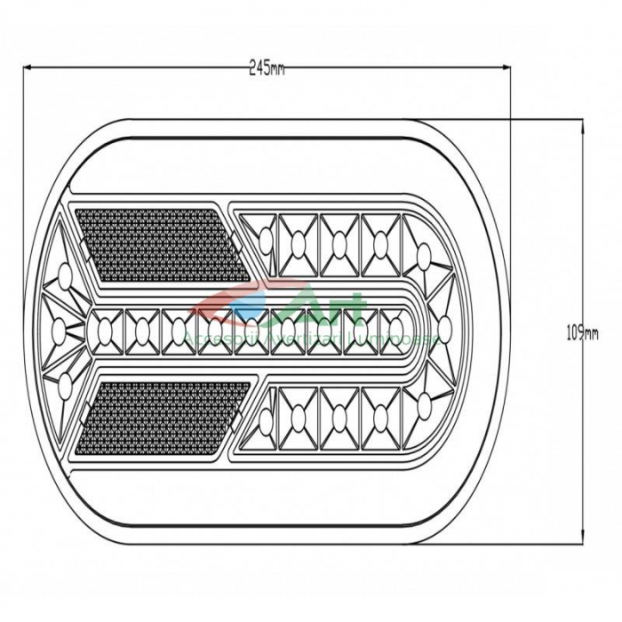 Lampa laterala 20 LED galbena 12/24v FR0293Z [2]