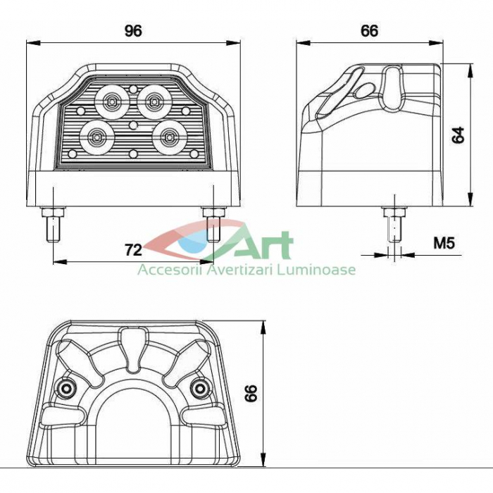 Lampa numar cu cocoasa FT-031 Fristom [6]