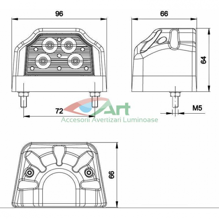 Lampa numar cu cocoasa FT-031 Fristom [8]