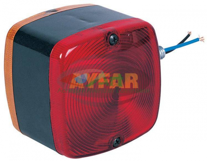 Lampa oglinda patrata Rosu-Galben [5]