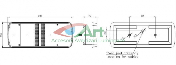 Lampa spate 5 functii cu mufa dreapta Iveco Eurocargo [2]