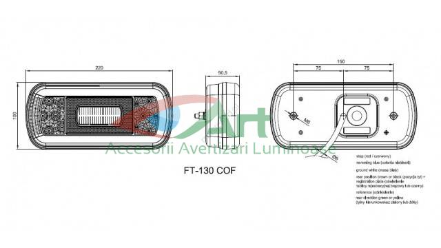 Lampa spate FT-130 NT COF LED Neon dreapta (22x10) [16]