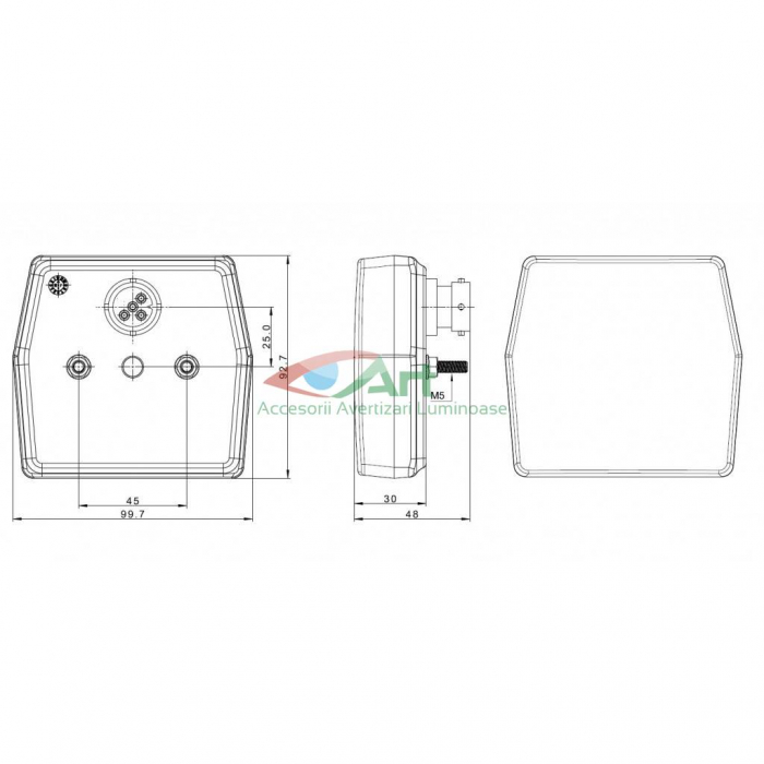 Lampa spate FT-222 Led Fristom (9.9x9.2) [2]