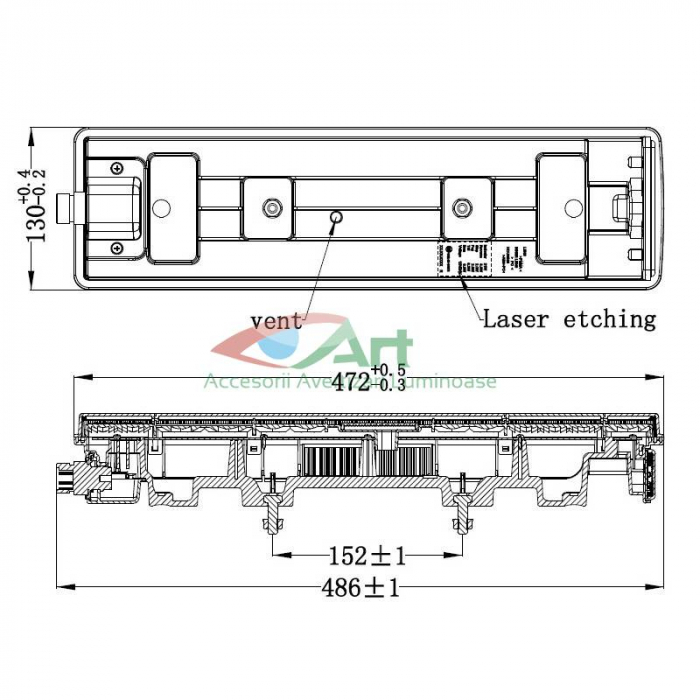 Lampa spate LED dreapta 7 functii cu mufa laterala tip Iveco V1864 (47x13) [8]