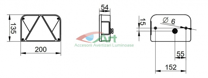 Lampă spate stânga Multipoint 5 pentru remorci auto DOBPLAST DPT 35 [22]