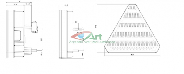 Lampa spate triunghi Neon W244-1616 Was [6]