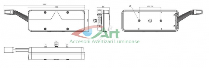 Lampa stop 6 functii stanga Kingpoint FT-500-15 Hybrid (40x15.3) [11]