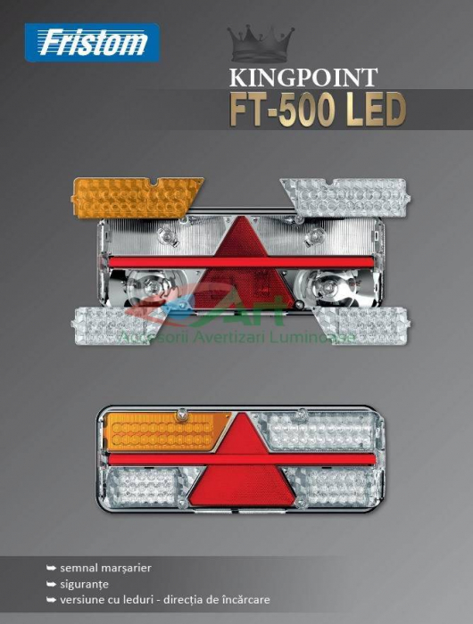 Lampa stop 6 functii stanga Kingpoint FT-500-15LED Fristom (40x15.3) [14]