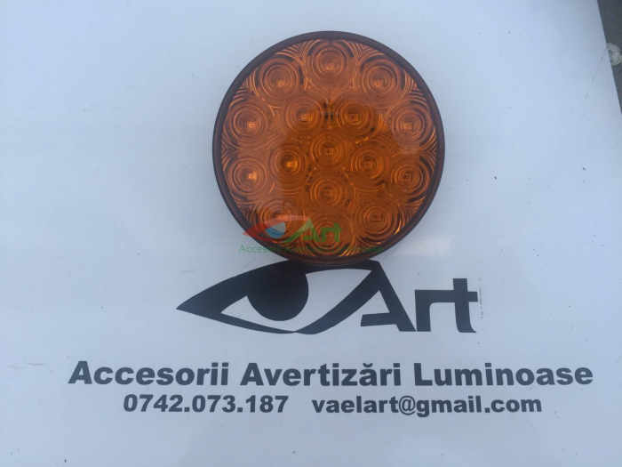 Lampa stop cu led Portocalie 12V/24V (marcaje rutiere) [6]