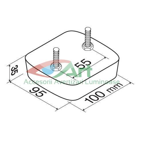 Lampa stop CU LED SMD 12V-24v (10x9.5) [4]
