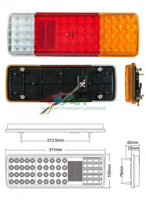 Lampa stop cu led SMD 9046 12v/24v (31X10) [10]