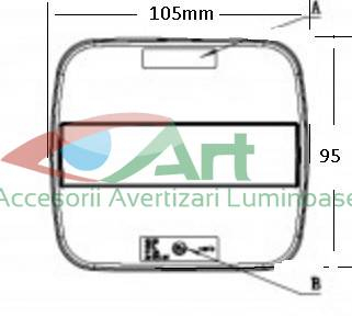 Lampa stop cu led SMD vaelart1817 12v/24v (10.5x9.5) [9]