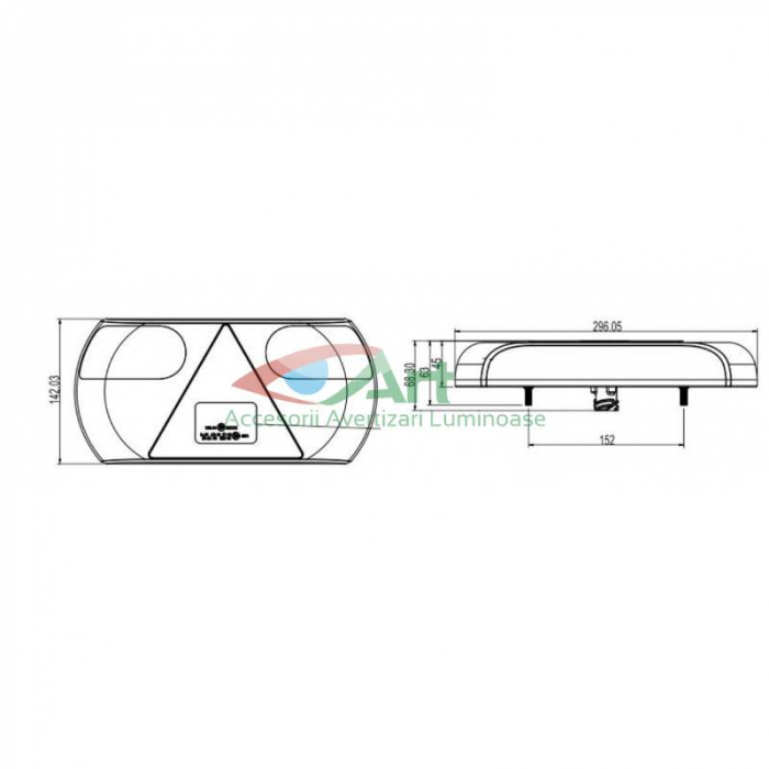 Lampa stop cu led SMD vaelart1827 12v/24v (29.6x14.2) [3]