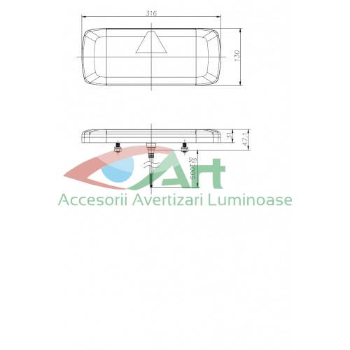 Lampa stop LED si neon semnal dinamic V1919 dreapta (32x13) [6]