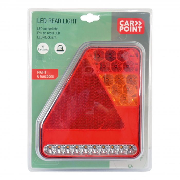 Lampa stop spate LED 6functii 185x210mm Carpoint - Dreapta [6]
