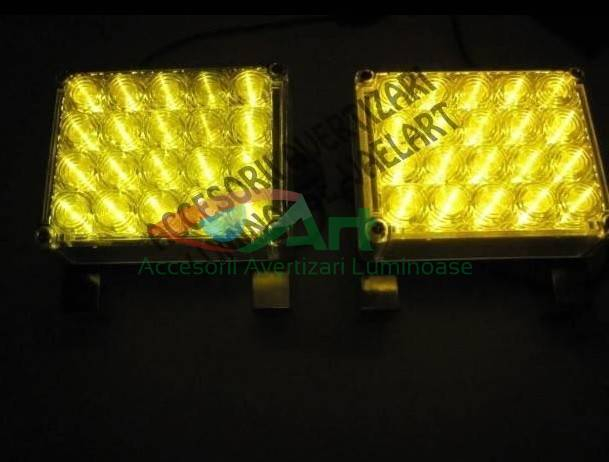 Lampa stroboscopica 44 LED GALBENA 12V [3]