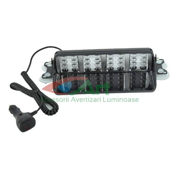 Lampa stroboscopica LED pentru parbriz 48W Rosu-albastru [7]