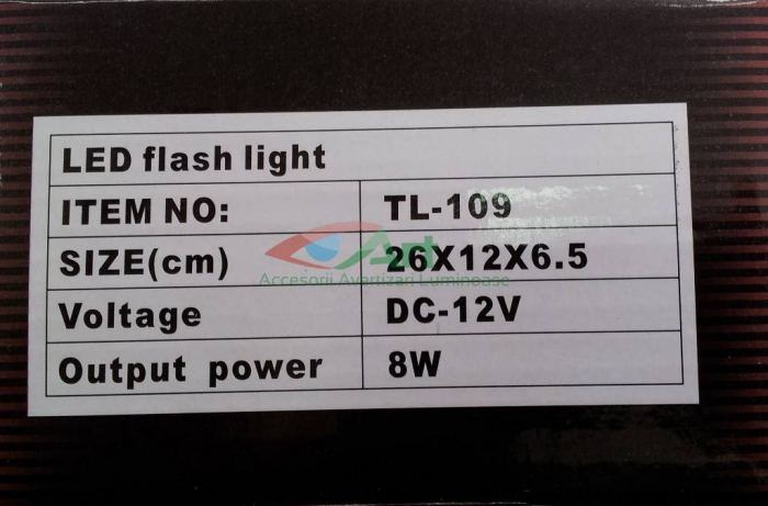 Lampa stroboscopica prindere in parbriz cu ventuze-GALBEN/ROSU [2]