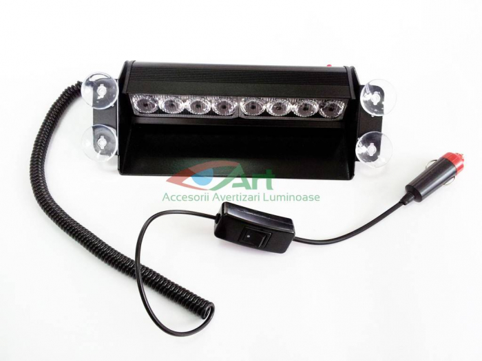 Lampa stroboscopica prindere in parbriz cu ventuze-GALBEN/ROSU [7]