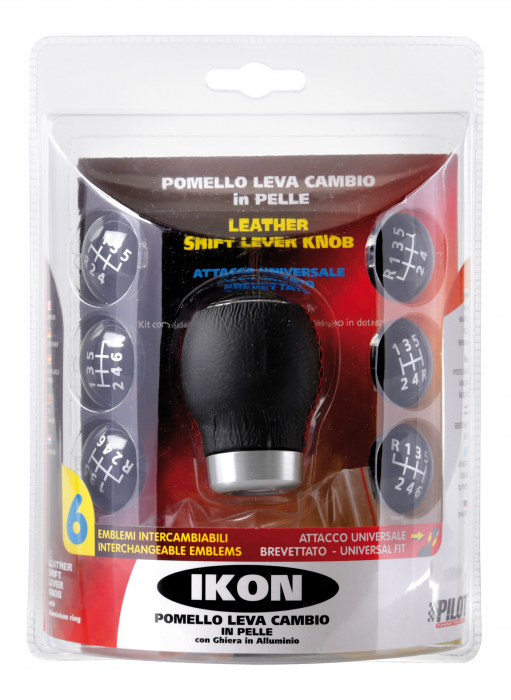 Maner schimbator viteza cu des. viteze Ikon Sport - Negru/Rosu [2]