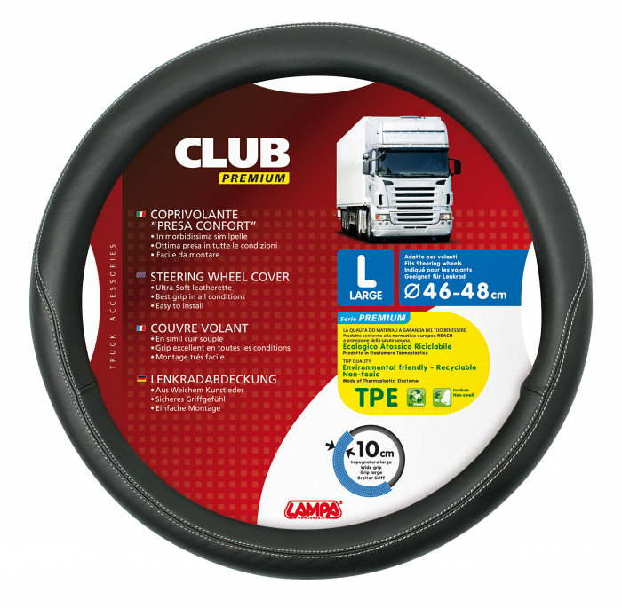 Manson volan camion Club premium - L - Ø 46/48cm - Negru [4]
