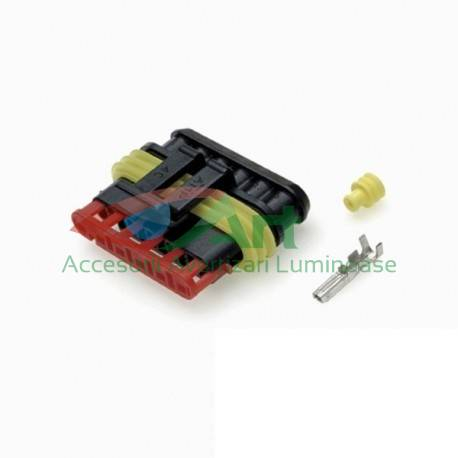 Mufa conector cu 5 pini (pt far) tip AMP A.07134 Wesem [1]