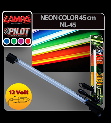 Neon color 45cm 12V - Albastru [5]