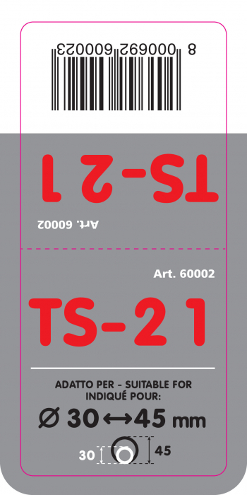 Ornament toba esapament curbat TS-21, din otel inoxidabil lustruit, racordare Ø30-45mm [3]