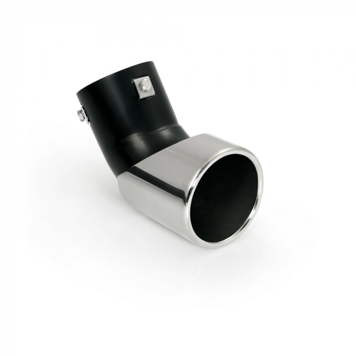 Ornament toba esapament curbat TS-45, din otel inoxidabil lustruit, racordare Ø50-63mm [6]