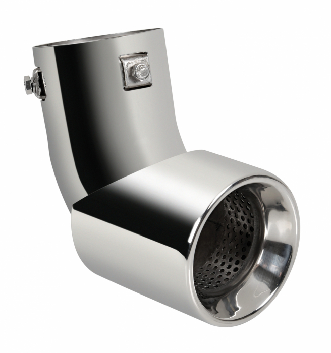 Ornament toba esapament curbat TS-68, din otel inoxidabil lustruit, sunet sport, racordare Ø30-45mm [9]